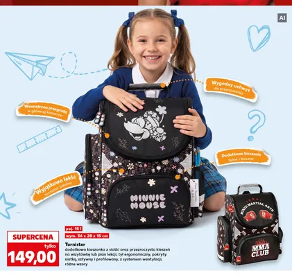 Tornister szkolny 15 l promocja w Kaufland