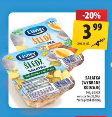 Sałatka Lisner promocja w Arhelan