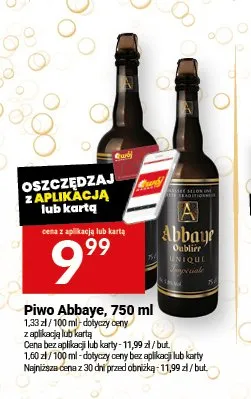 Piwo Abbaye Oubliée Unique promocja w Twój Market