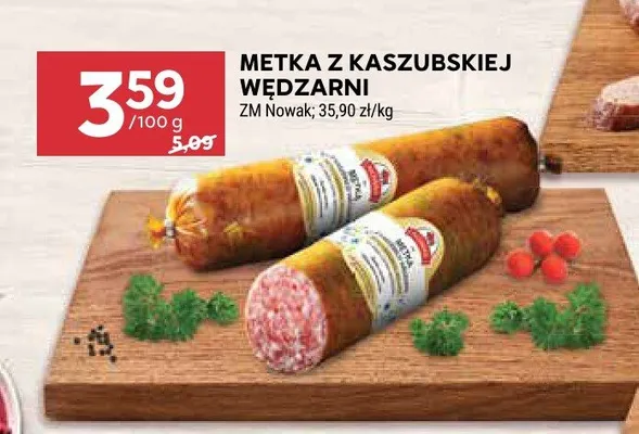 Leberka z kaszubskiej wędzarni Nowak promocja w Stokrotka