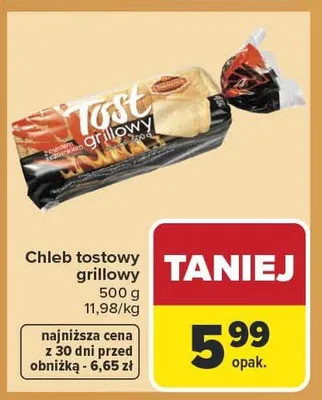 Chleb tostowy grillowy promocja w Carrefour