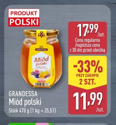 Miód polski Grandessa promocja w Aldi