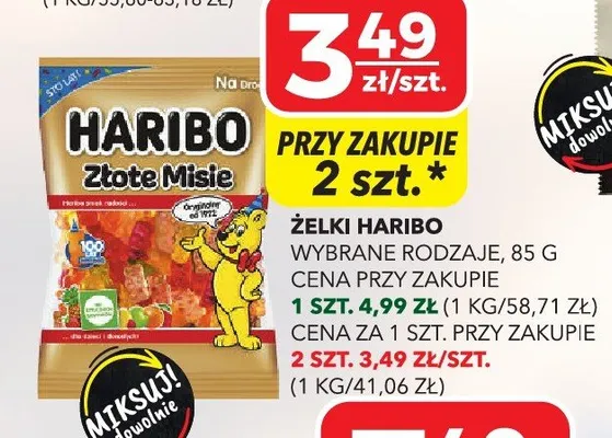 Żelki wybrane rodzaje promocja w Top Market
