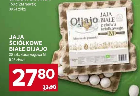 Jaja ściółkowe białe Oljajo promocja w Stokrotka