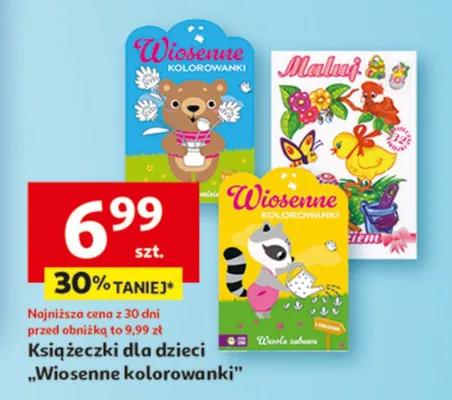 Książeczki dla dzieci "Wiosenne kolorowanki" promocja w Auchan