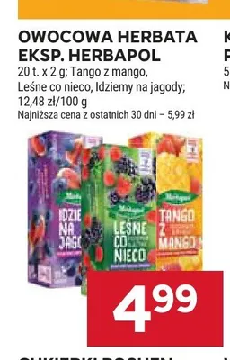 Herbata owocowa ekspresowa Herbapol Tango z mango promocja w Stokrotka