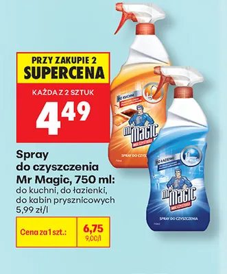 Spray do czyszczenia Mr Magic do kuchni promocja w Biedronka
