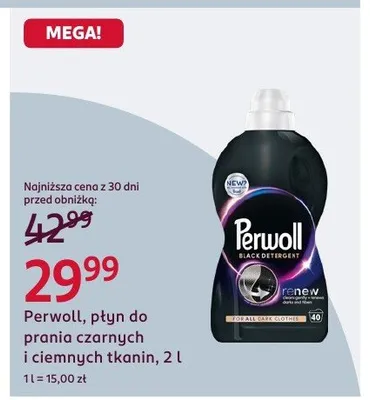 Płyn do prania Perwoll czarnych i ciemnych tkanin, 2 L promocja w Rossmann
