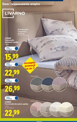 Prześcieradło dżersejowe z gumką LIVARNO 140-160x200cm promocja w Lidl