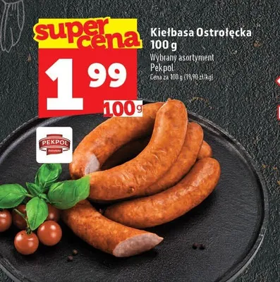Kiełbasa Ostrołęcka Pekpol promocja w TOPAZ