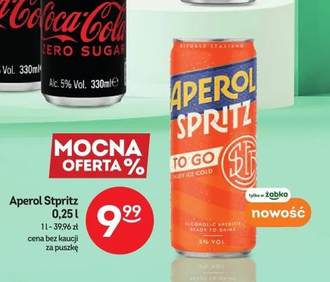 Napój alkoholowy Aperol Spritz promocja w Żabka