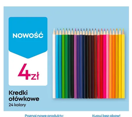 Kredki ołówkowe 24 kolory promocja w Pepco