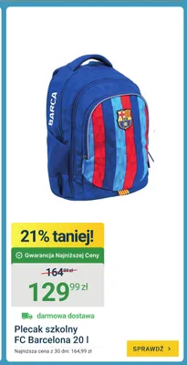 Plecak szkolny FC Barcelona 20 l promocja w ERLI