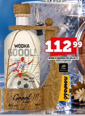 Wódka Dębowa Polska Goool! z uchem 40% promocja w TOPAZ