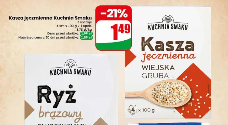 Kasza jęczmienna Kuchnia Smaku promocja w Dino