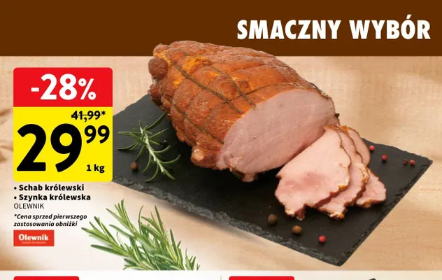 Szynka królewska Olewnik promocja w Intermarche