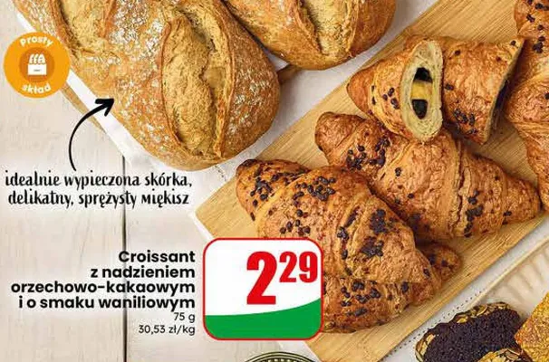 Croissant o smaku waniliowym promocja w Dino