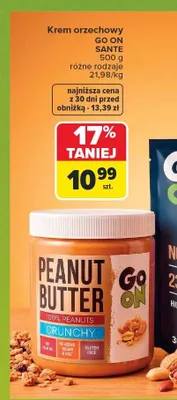 Krem orzechowy GO ON Sante promocja w Carrefour