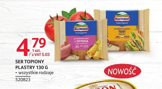 Ser topiony plastry z szynką Hochland promocja w Selgros