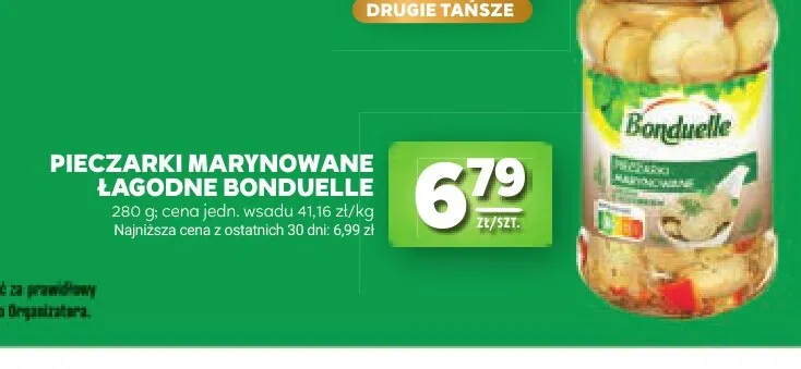 Pieczarki marynowane łagodne Bonduelle promocja w Stokrotka