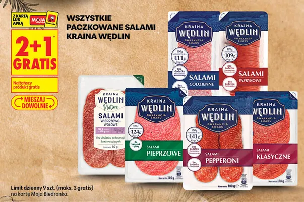 Salami codzienne Kraina Wędlin promocja w Biedronka