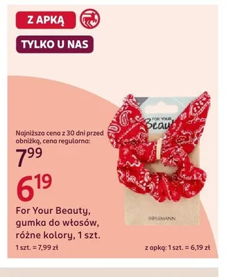 Gumka do włosów For Your Beauty promocja w Rossmann