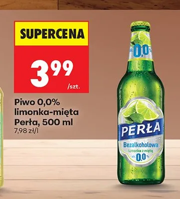 Piwo bezalkoholowe limonka-mięta 0,0% promocja w Biedronka