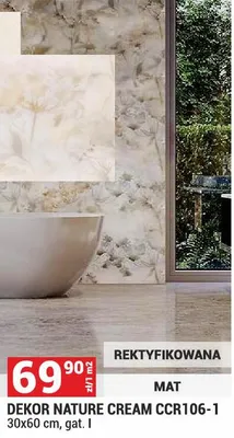 Dekor Nature Cream Ccr106-1 promocja w Merkury Market