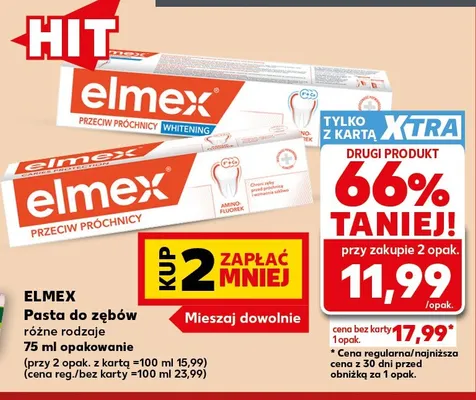 Pasta do zębów Elmex Przeciw próchnicy Whitening promocja w Kaufland
