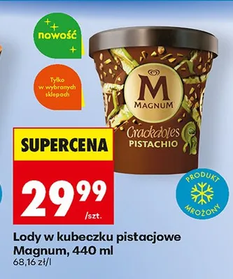 Lody w kubeczku pistacjowe promocja w Biedronka