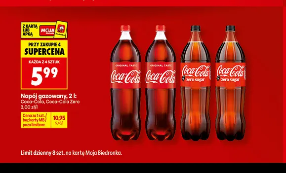 Napój gazowany Coca-Cola promocja w Biedronka