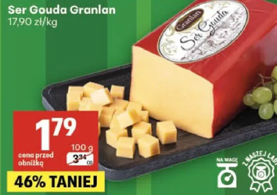 Ser Gouda Granlan promocja w Delikatesy Centrum