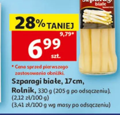 Szparagi białe 17cm Rolnik promocja w Auchan