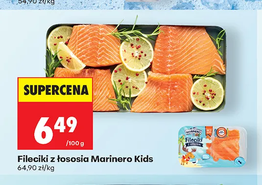Fileciki z łososia Marinero Kids promocja w Biedronka