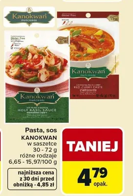 Pasta, sos Kanokwan promocja w Carrefour