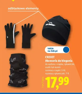 Rękawiczki do biegania Crivit promocja w Lidl