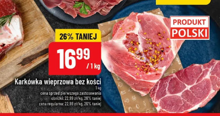 Karkówka wieprzowa bez kości polska promocja w POLOmarket