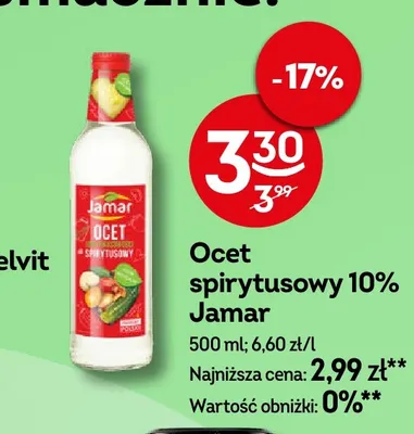Ocet spirytusowy 10% Jamar promocja w Żabka
