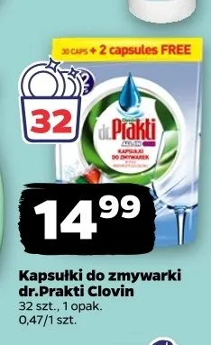 Kapsułki do zmywarki dr.Prakti Clovin promocja w Netto