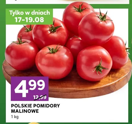Pomidory malinowe polskie promocja w Stokrotka