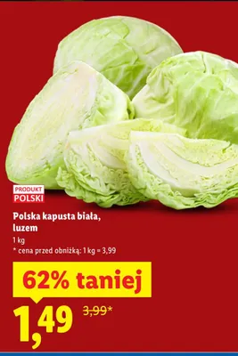 Kapusta biała, luzem promocja w Lidl