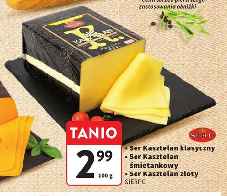 Ser żółty Kasztelan złoty Sierpc promocja w Intermarche