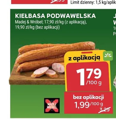 Kiełbasa podwawelska Madej & Wróbel promocja w Stokrotka