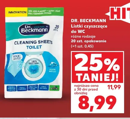 Listki czyszczące do WC Dr. Beckmann promocja w Kaufland