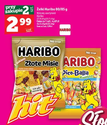 Żelki Haribo Złote Misie z sokiem promocja w TOPAZ