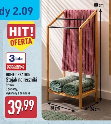 Stojak na ręczniki Home Creation promocja w Aldi