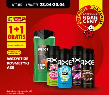 Wszystkie kosmetyki 1+1 GRATIS promocja w Biedronka