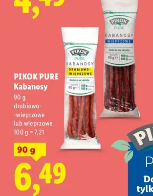 Kabanosy drobiowo-wieprzowe  promocja w Lidl
