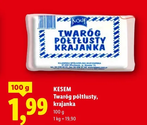 Twaróg półtłusty promocja w Lidl