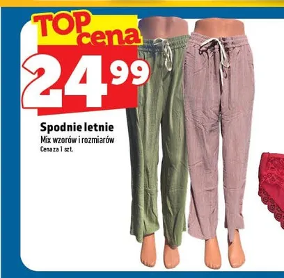 Spodnie letnie promocja w TOPAZ